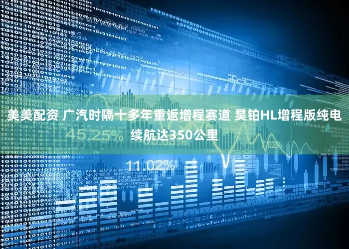 美美配资 广汽时隔十多年重返增程赛道 昊铂HL增程版纯电续航达350公里